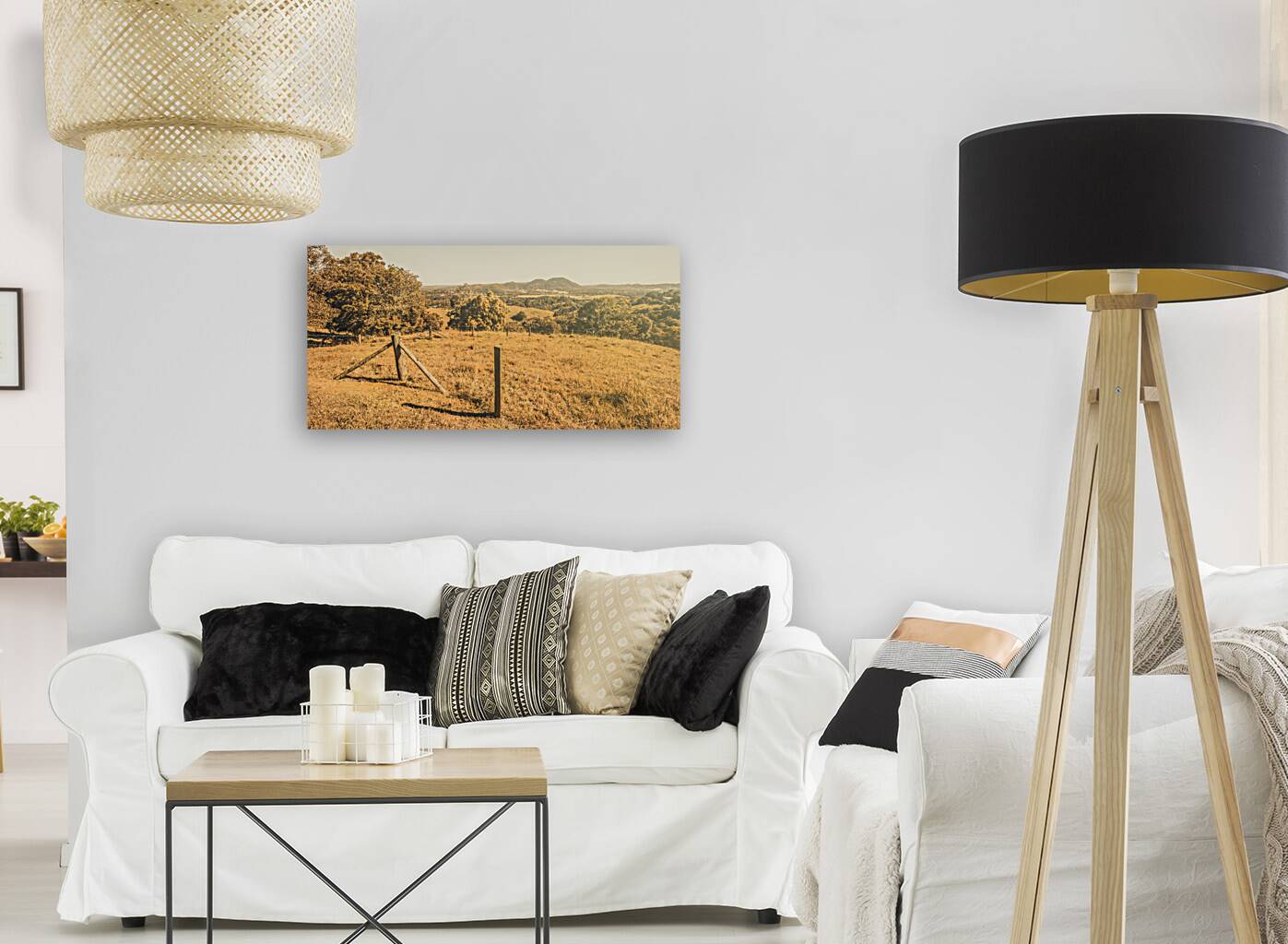 Farm fields of Eumundi Sunshine Coast Reproduction