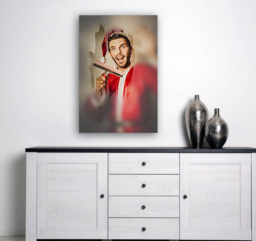 Santa elf preparing for Christmas Reproduction