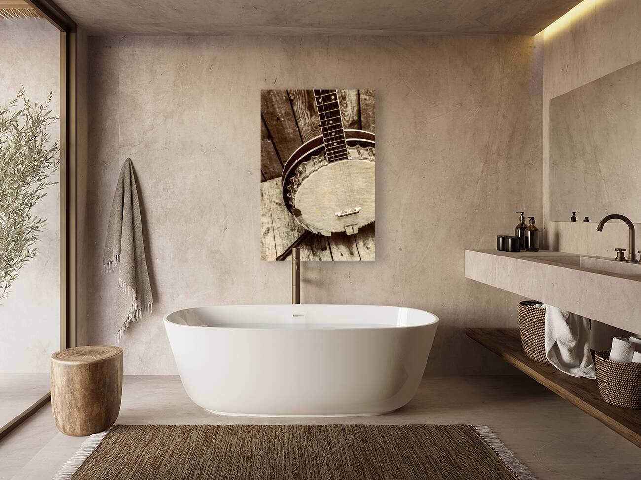 Vintage banjo barn dance Reproduction