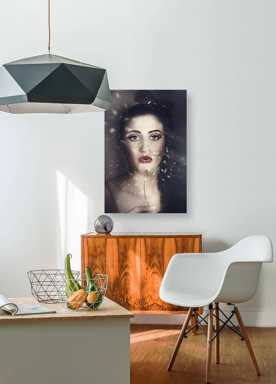 Fantasy girl with fairy tale wish in secret garden Reproduction