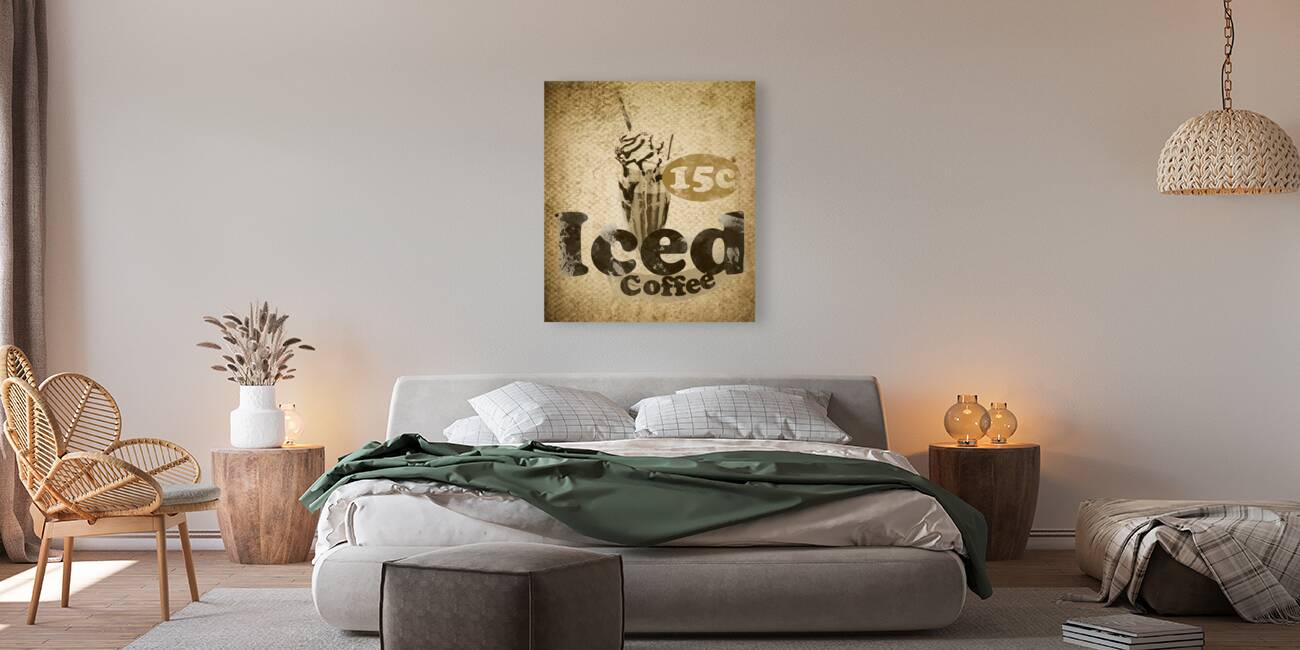 Iced Coffee Cafe Tin Sign Reproduction