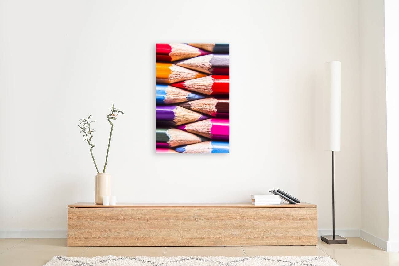 Macro coloured pencil crossover Reproduction