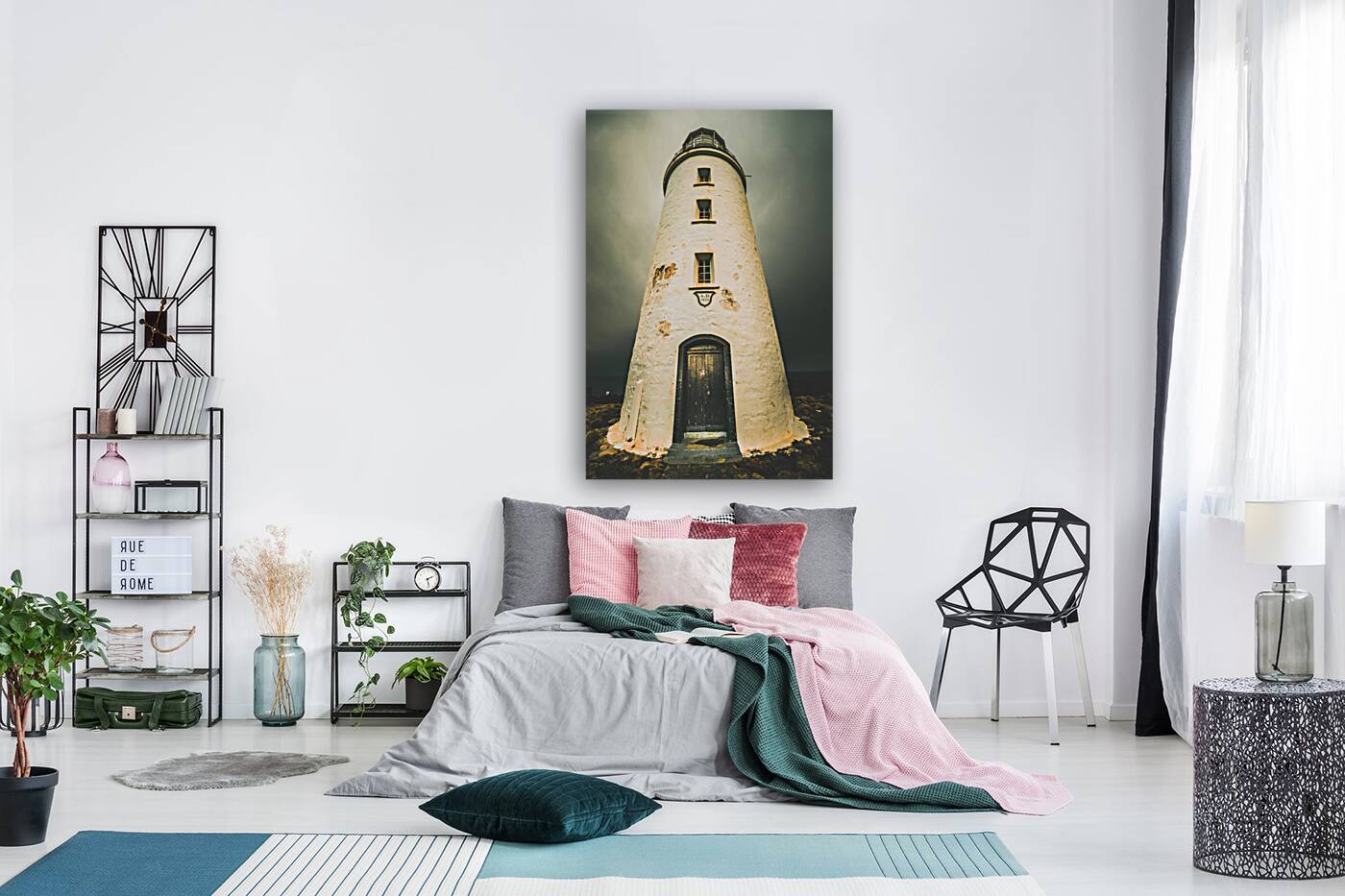 Dark dramatic lighthouse Reproduction