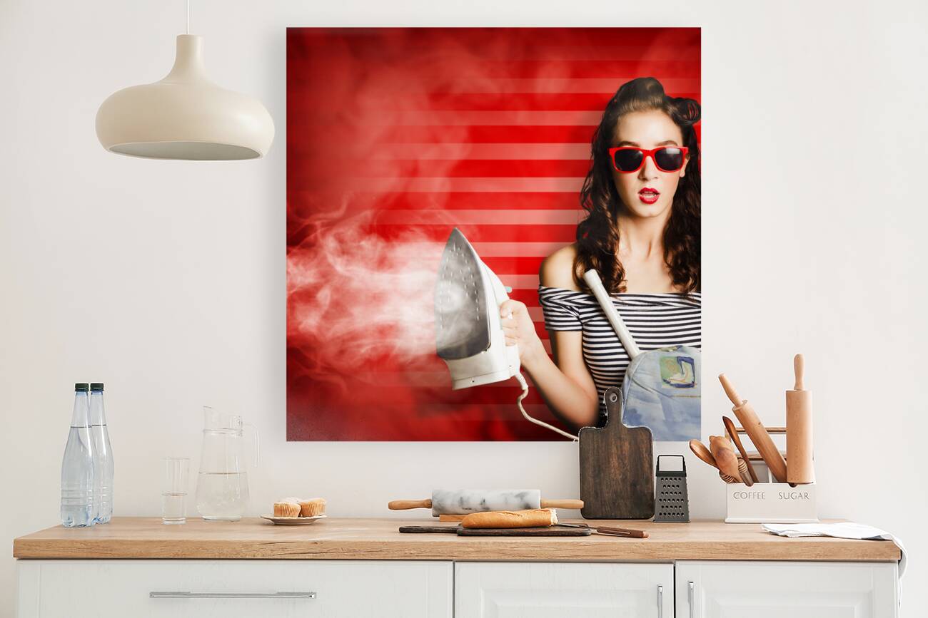 Pin up housekeeping maid Reproduction