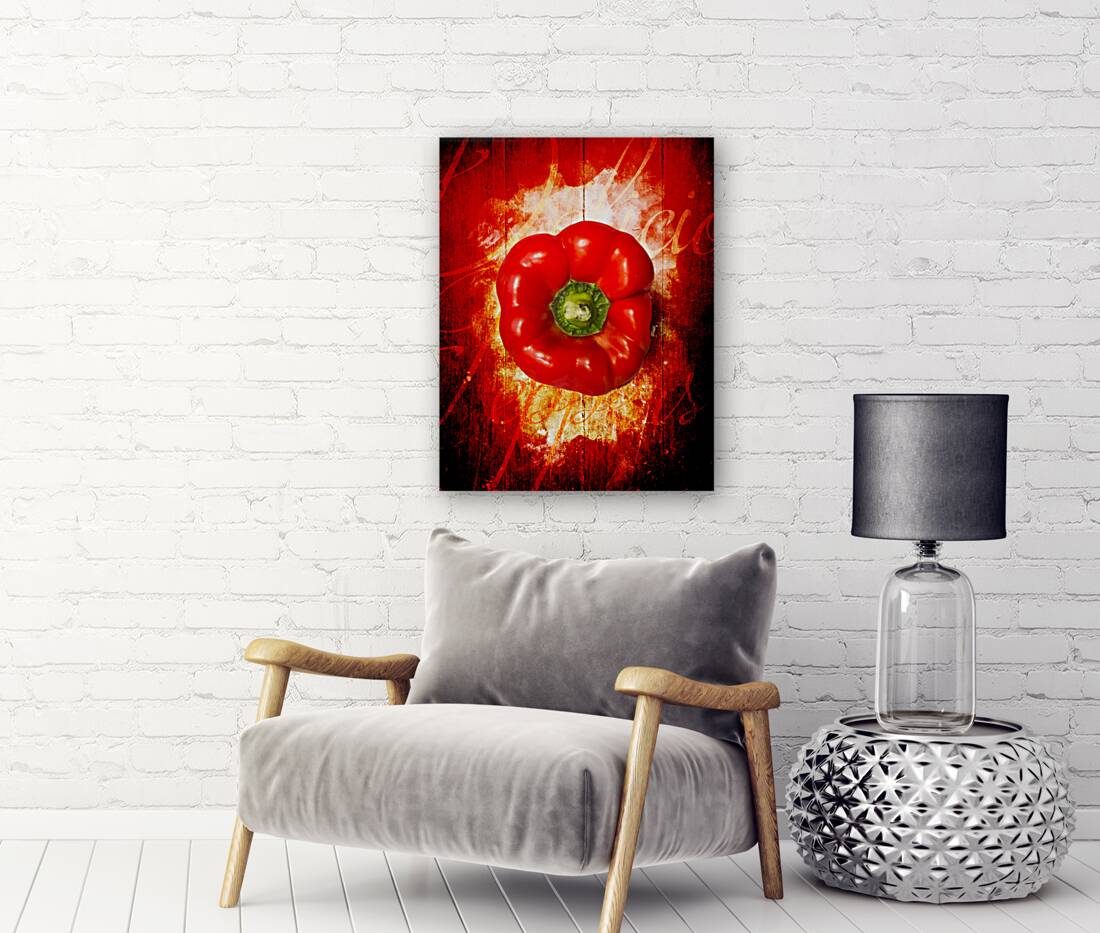 Kitchen red pepper art Reproduction