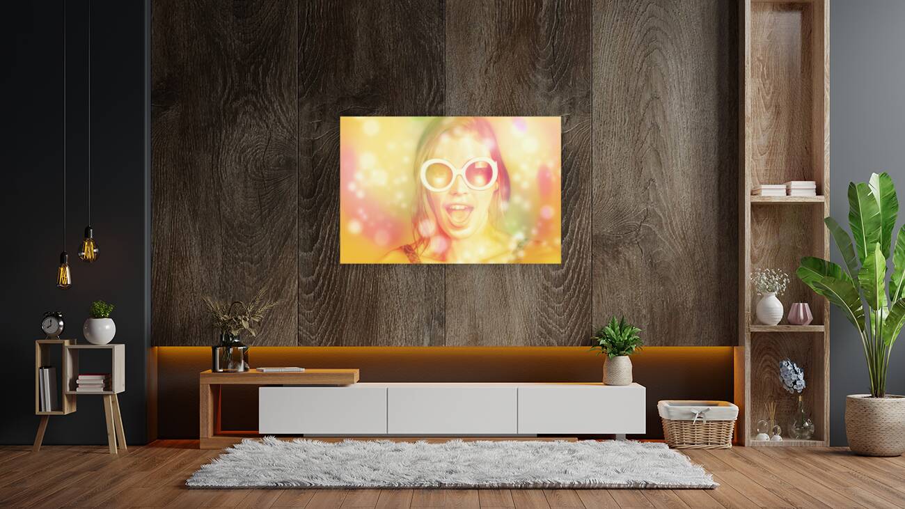 Pinup beauty in excited fashion abstract  Reproduction