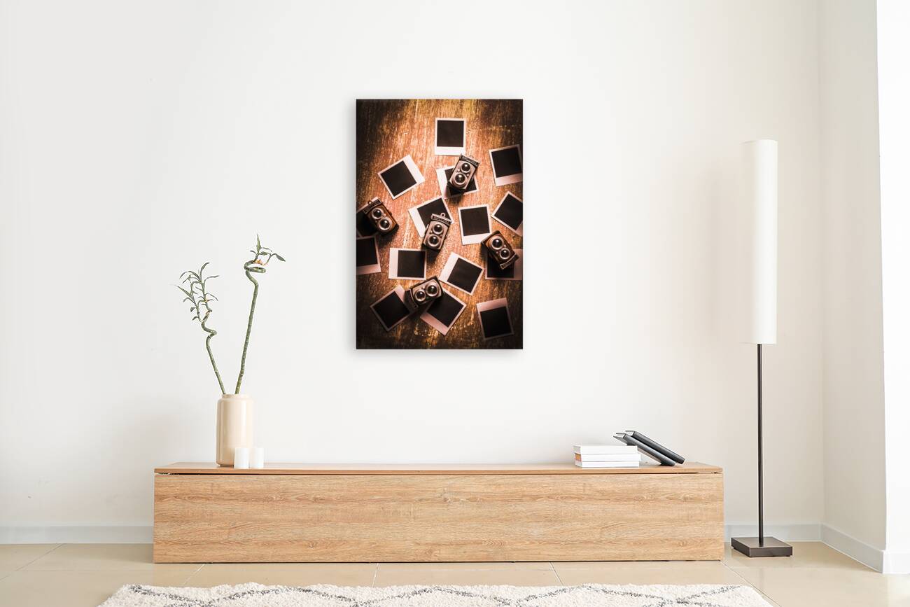 Abstract retro camera background Reproduction