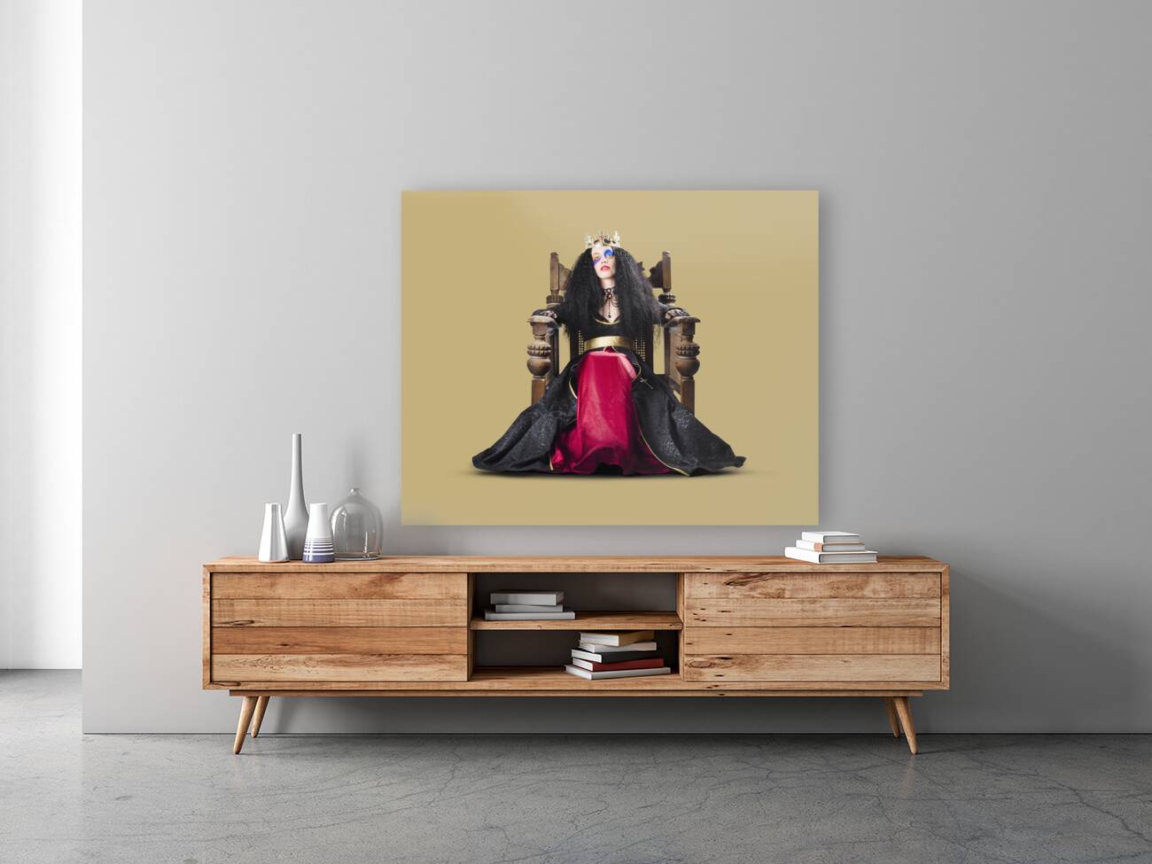 Fantasy queen on throne Reproduction