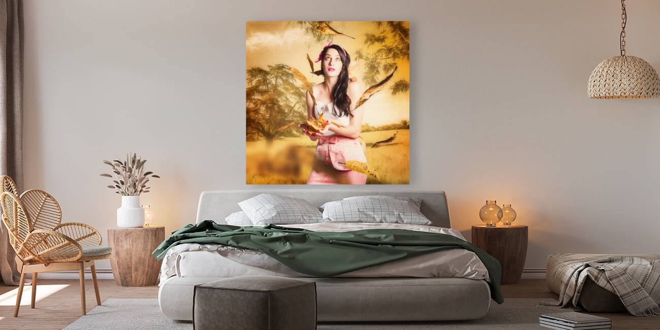 Fall fashion pinup Reproduction