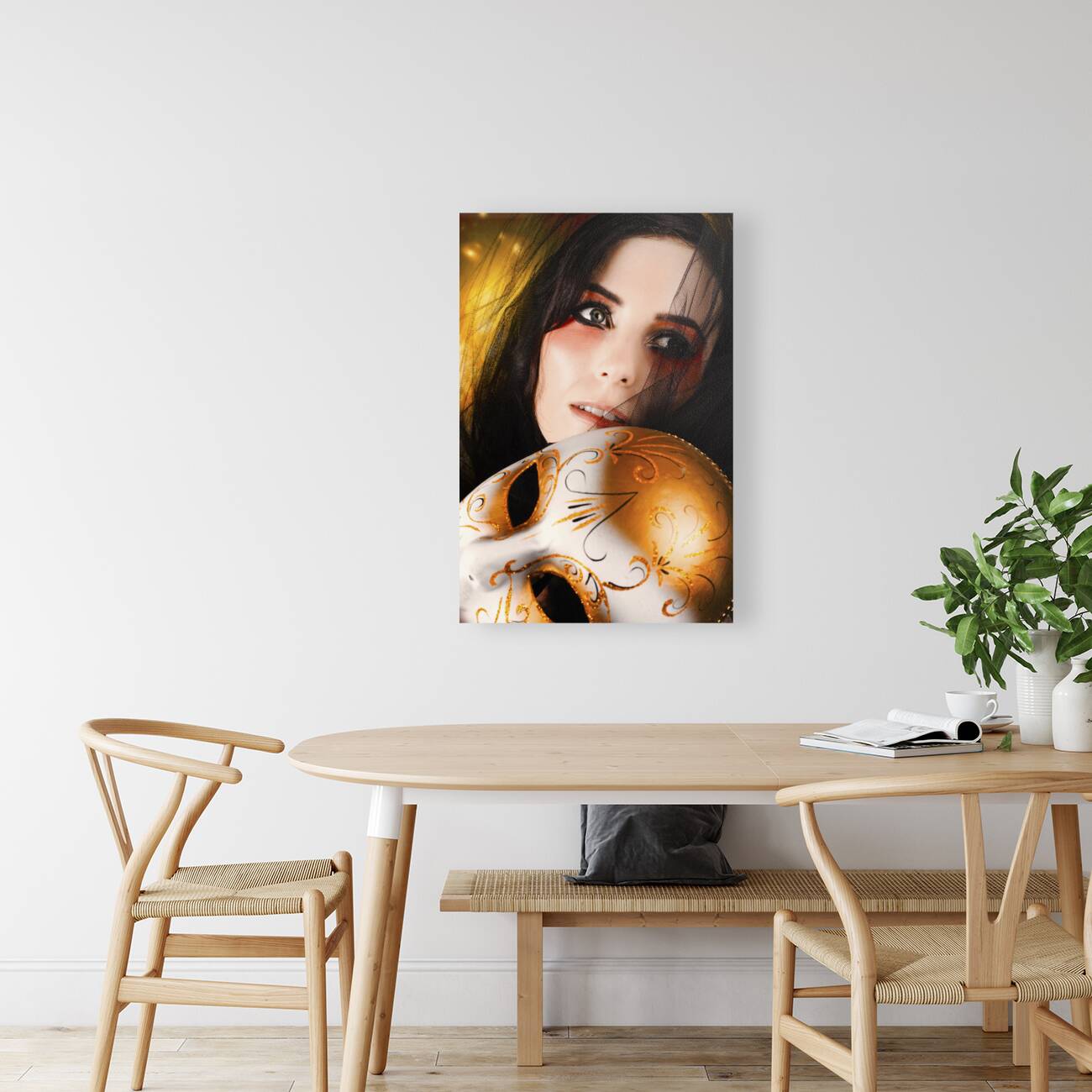 Beautiful Female Performer Face. Perfect Makeup Reproduction