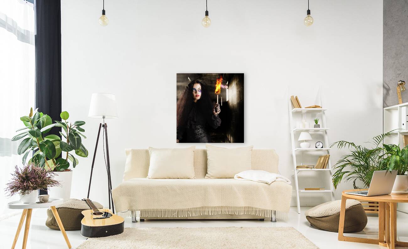 Dark ages jester searching a mysterious castle Reproduction