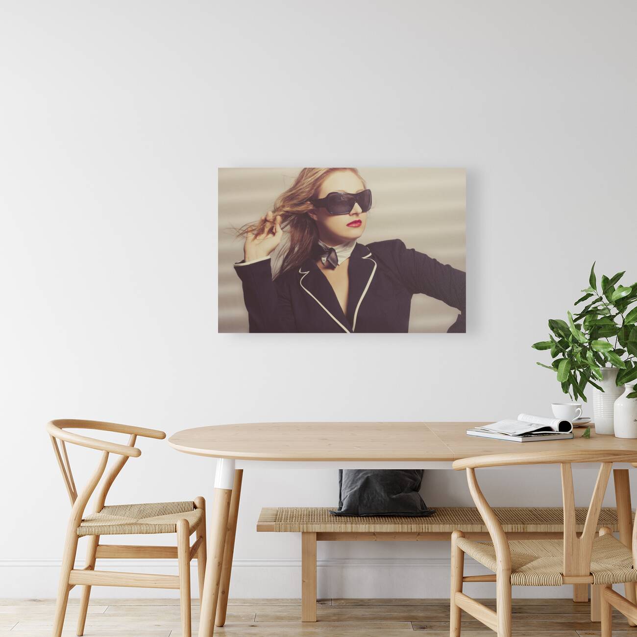 Luxury fashion girl in exclusive sunglasses Reproduction