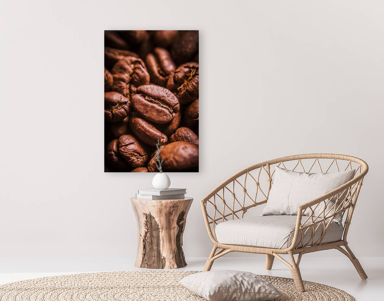 Roasted coffee bean macro Reproduction