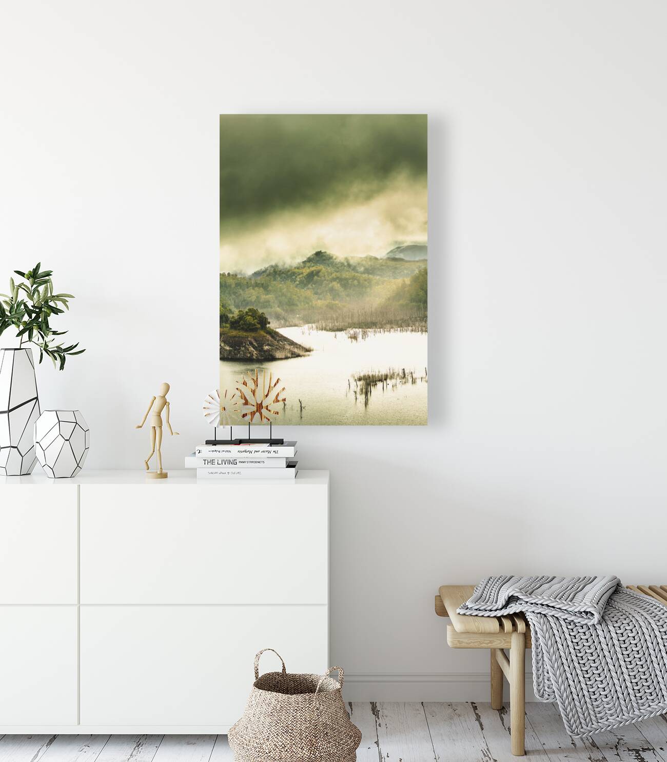 Majestic morning lake Reproduction