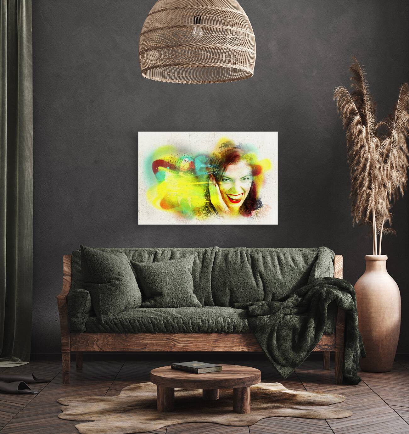 Crazy pin-up graffiti Reproduction