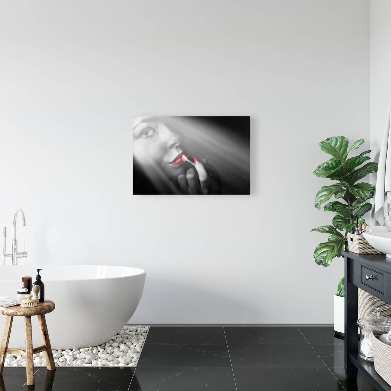 Dark fashion and make up beauty Reproduction