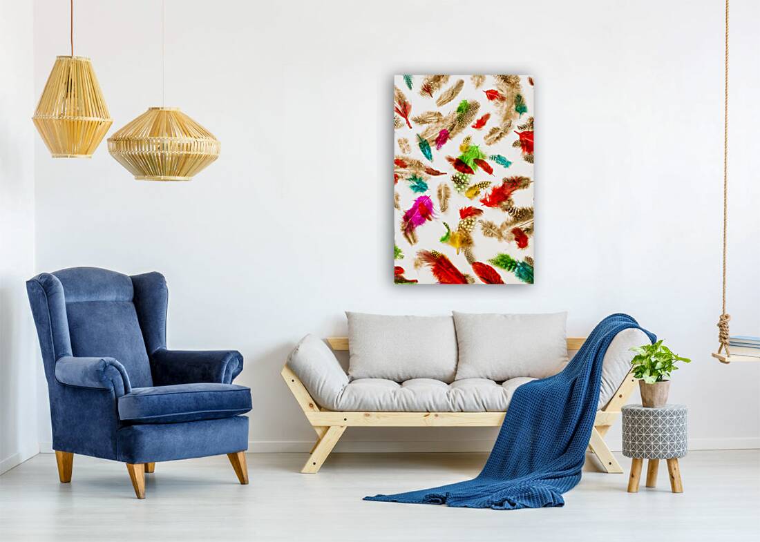 Floating in colourful abstract Reproduction