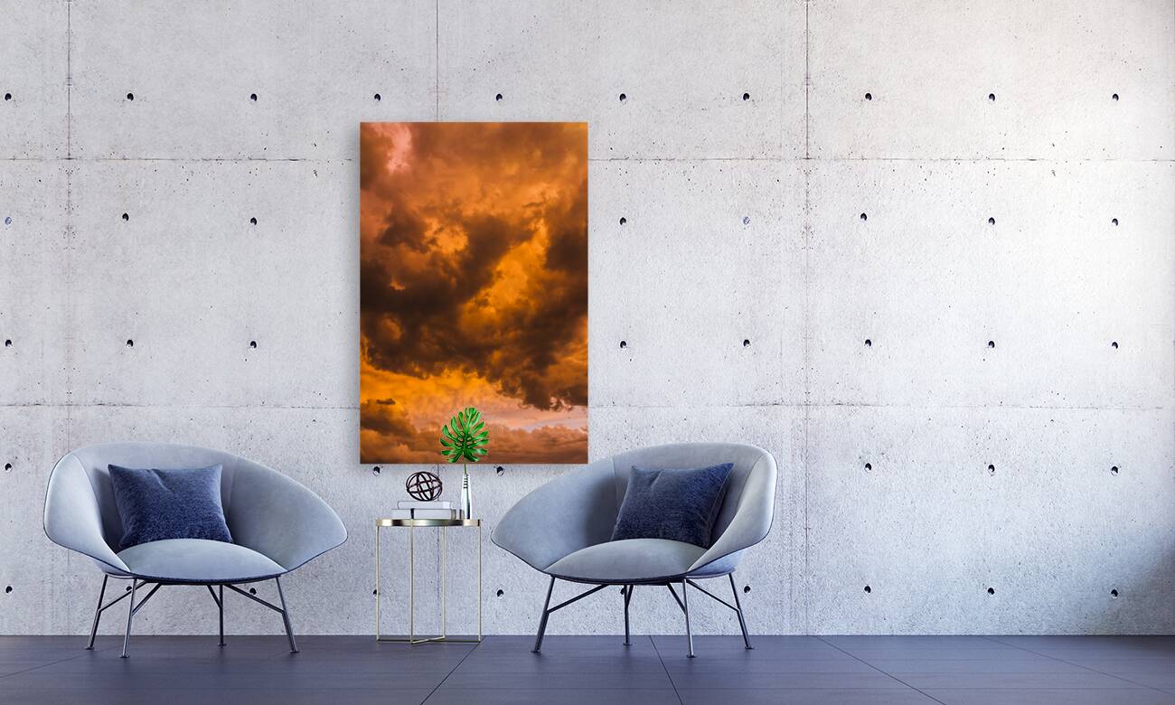 A stormy sunset Reproduction