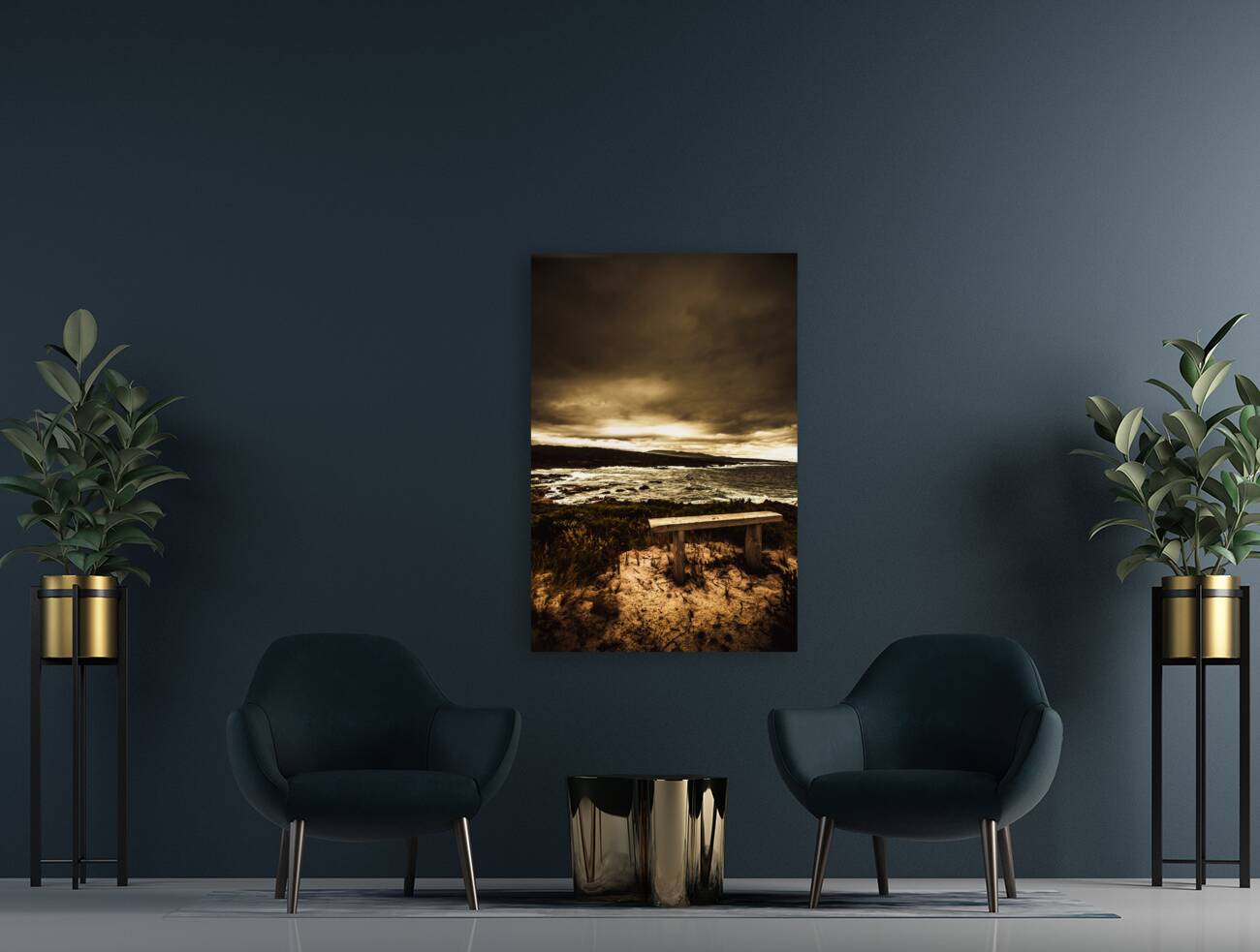 Intense coastline drama Reproduction