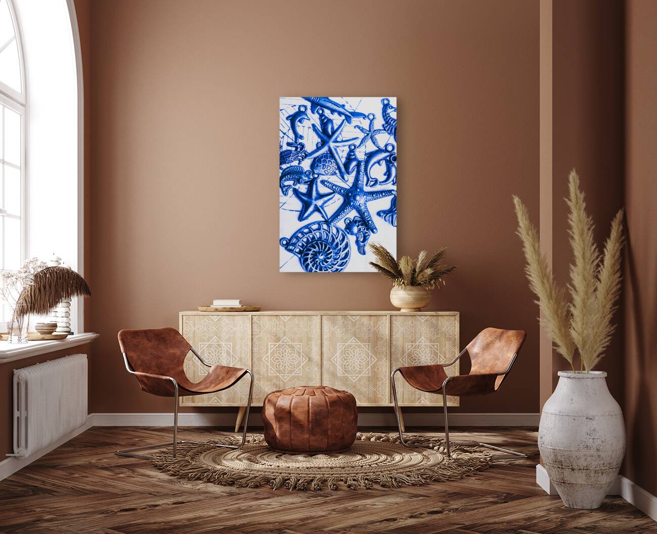 Blue reef abstract Reproduction