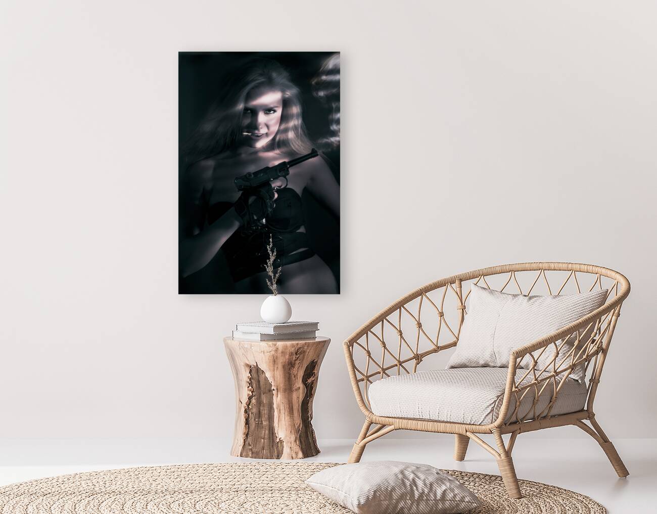 Sexy woman assassin Reproduction