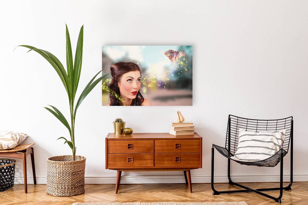 Fantasy fine art beauty. Fairy tale butterflies Reproduction