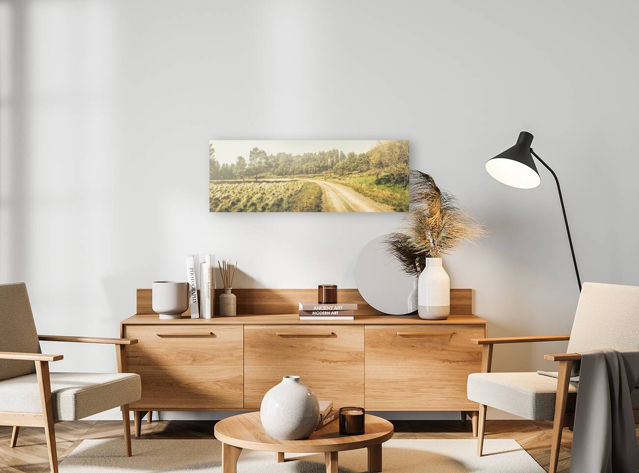 Old-fashioned country lane Reproduction