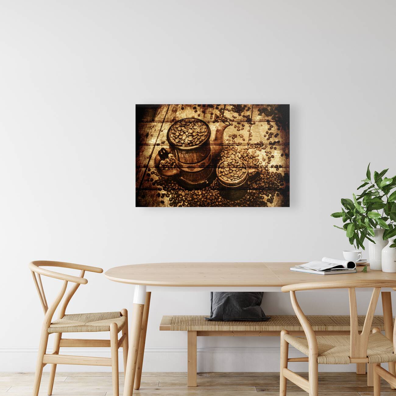 Vintage wooden coffee shop sign Reproduction