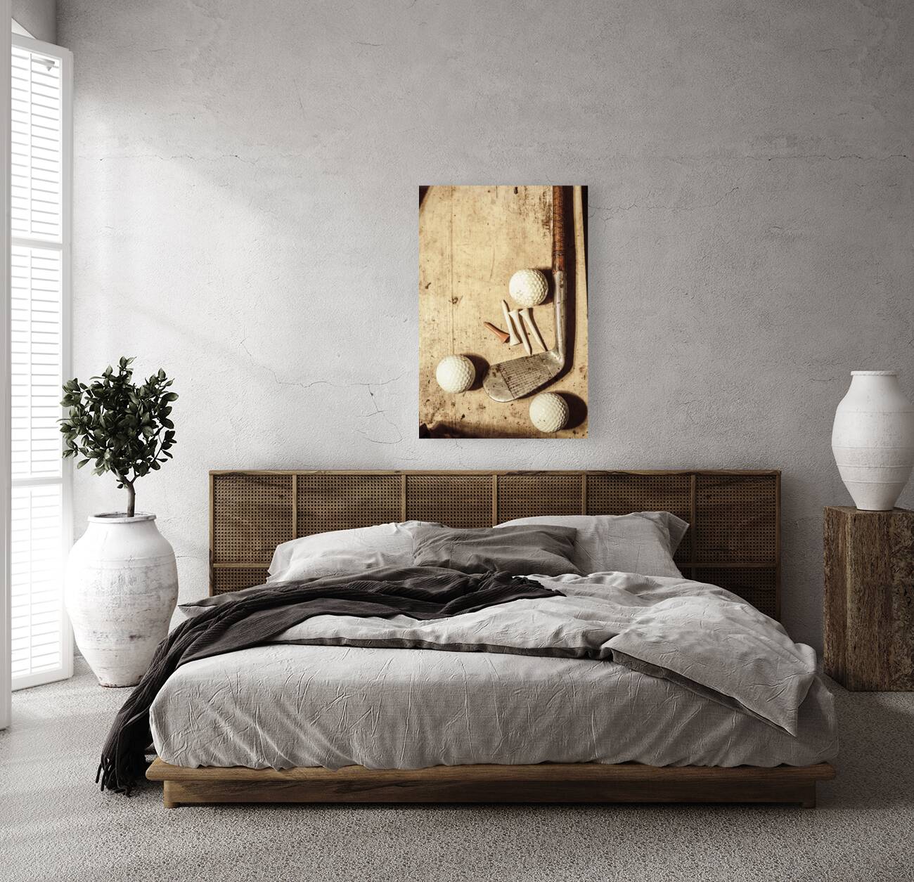 Rustic golf club memorabilia Reproduction