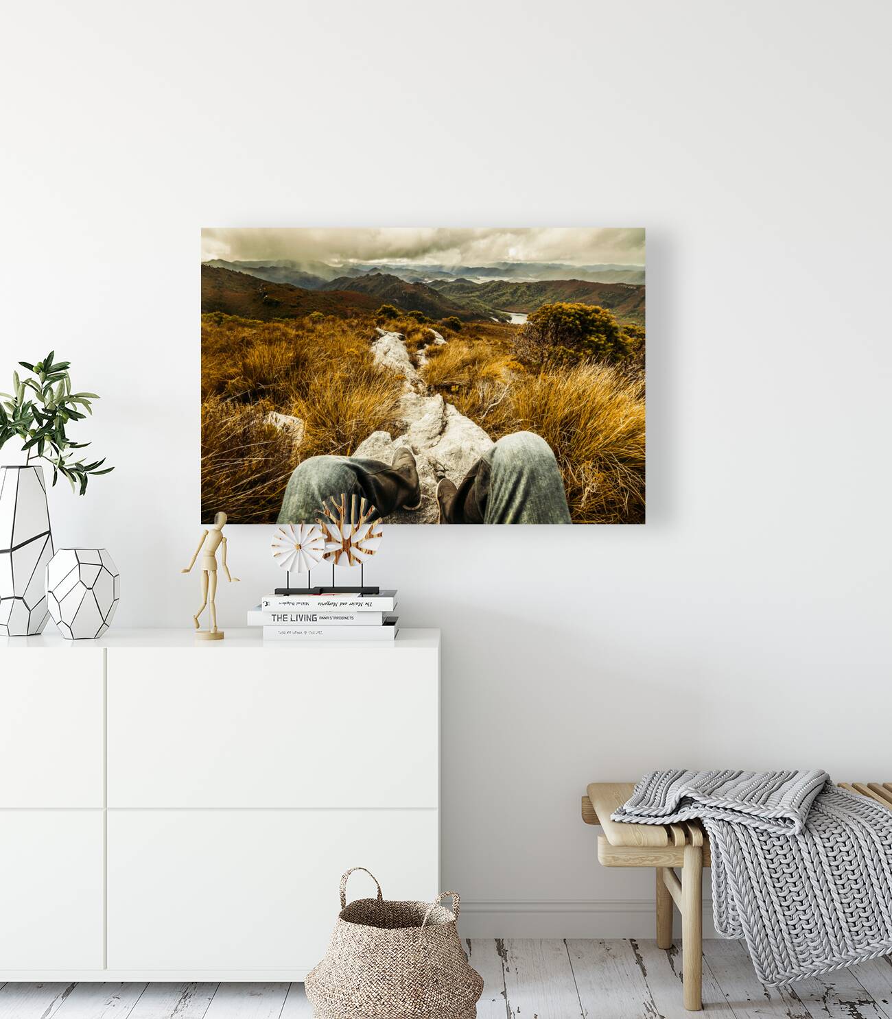 Trekking Tasmanian mountains Reproduction