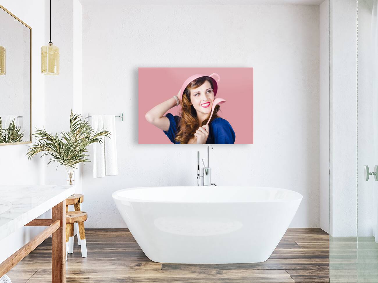 Pinup cook in funny pose Reproduction