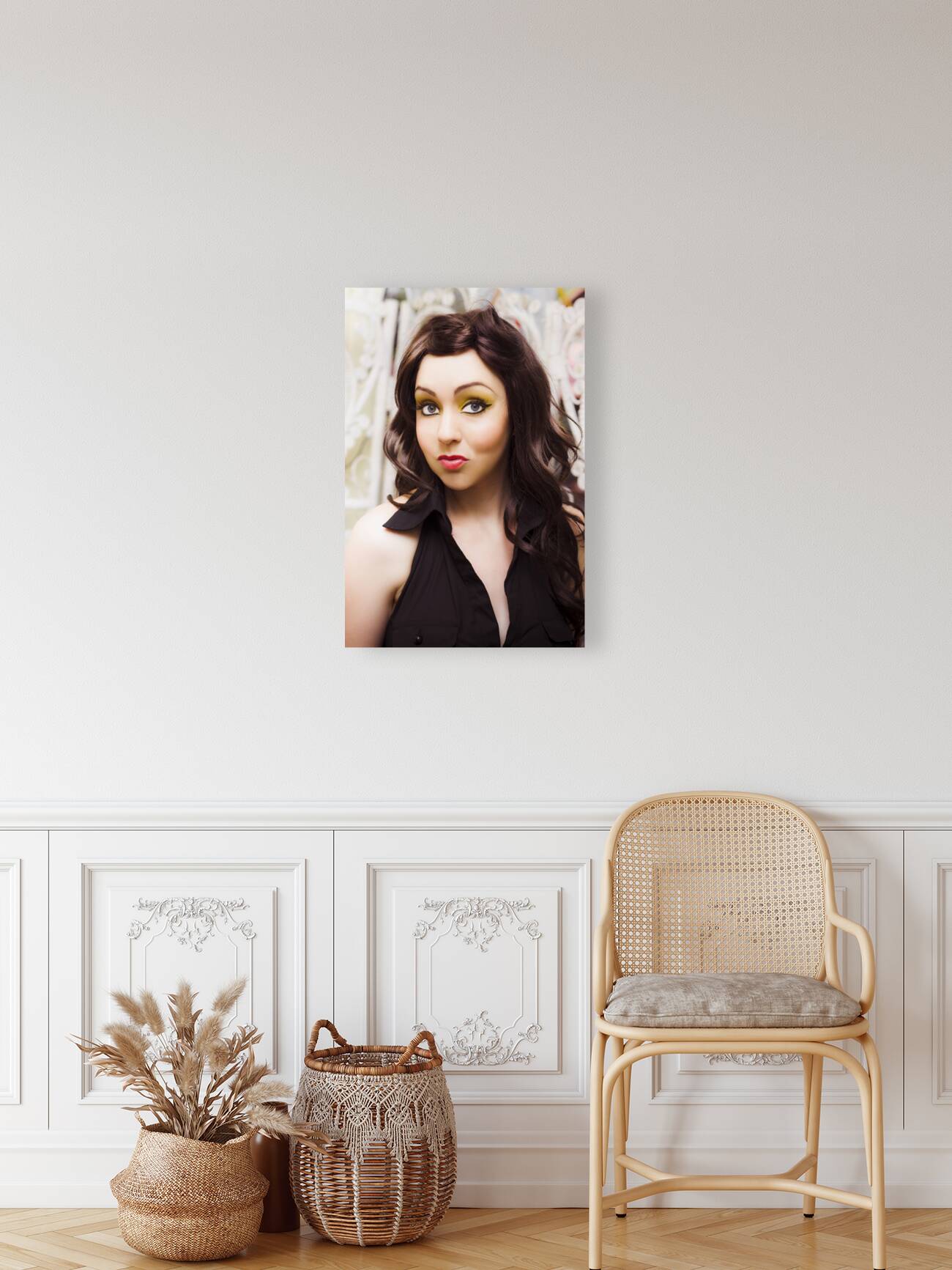 Surprised Sixties Fashion Woman Reproduction