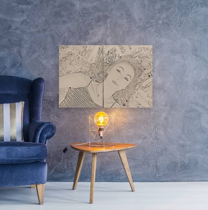 Pop art comic book pin-up Reproduction