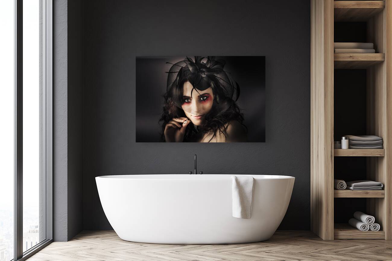 Beautiful Jewellery Woman Wearing Necklace Reproduction