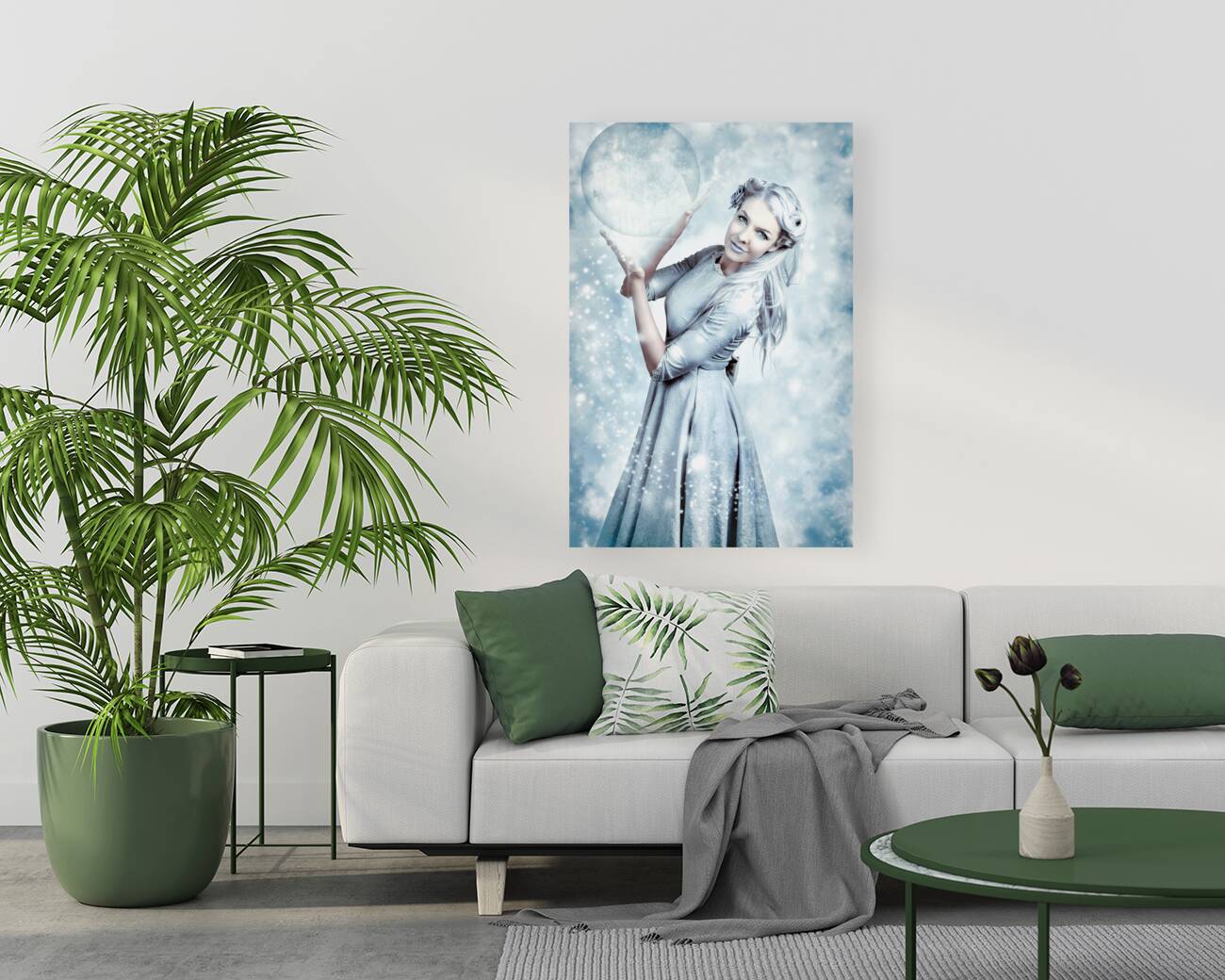 Magic Winter Woman In Luxury Fashion And Makeup Reproduction