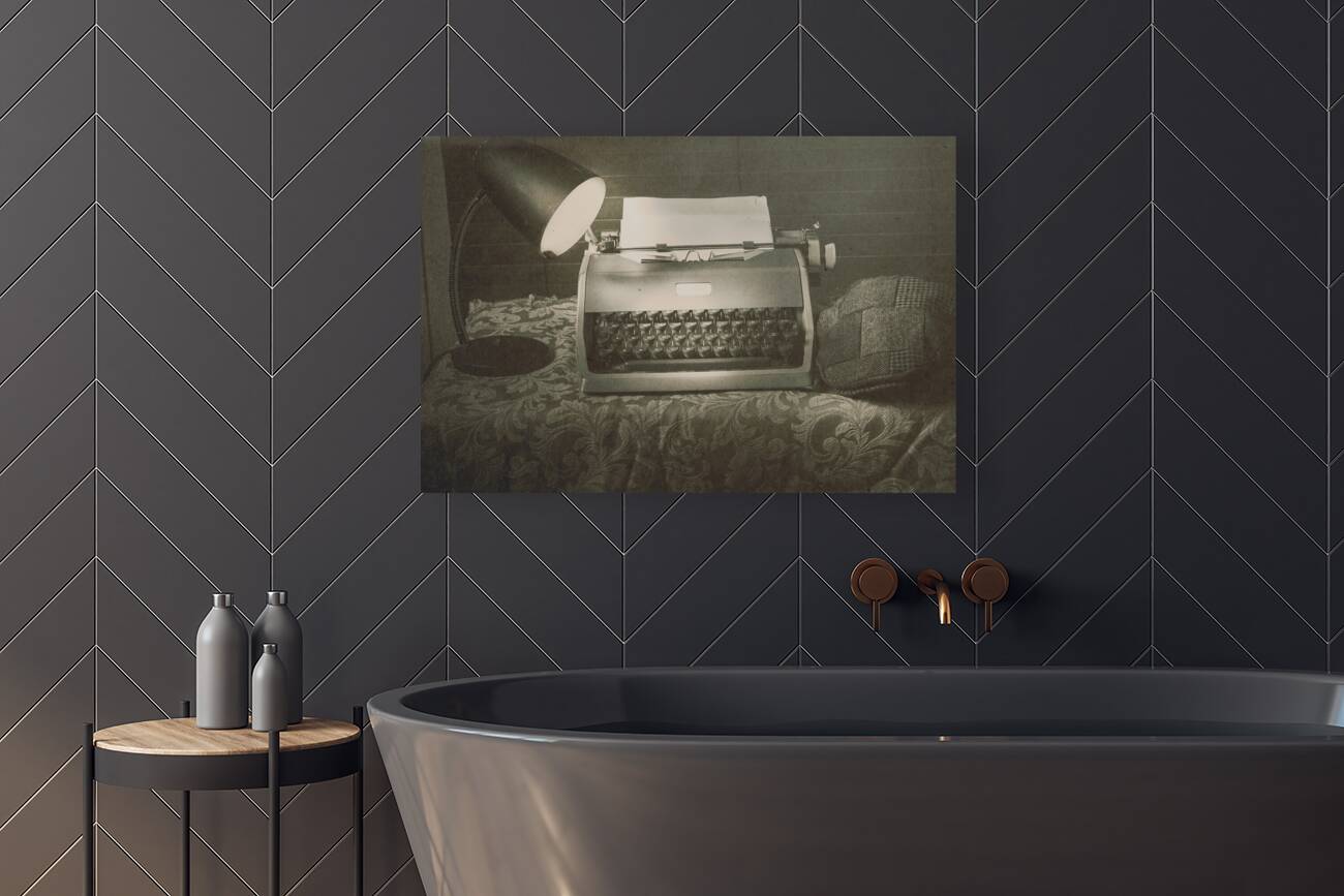 1930s press release on antique reporters desk Reproduction