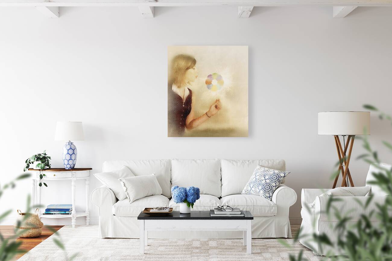 Spiritual woman channelling her soul energy Reproduction