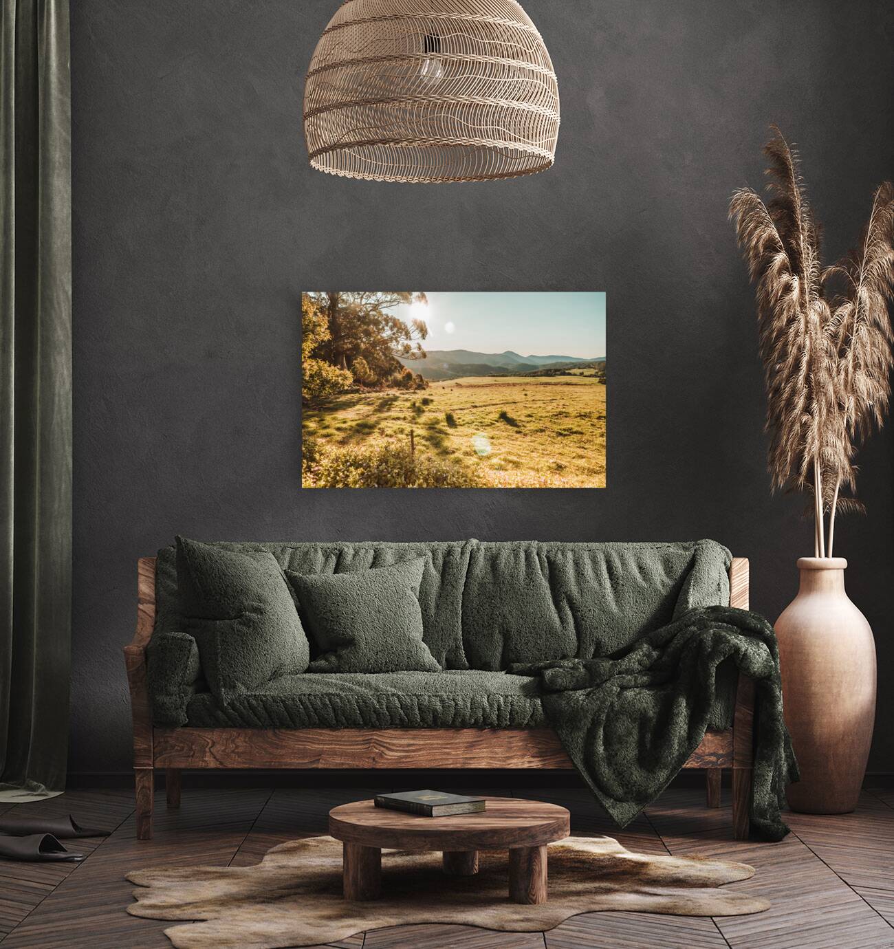 Meadows and mountains Reproduction