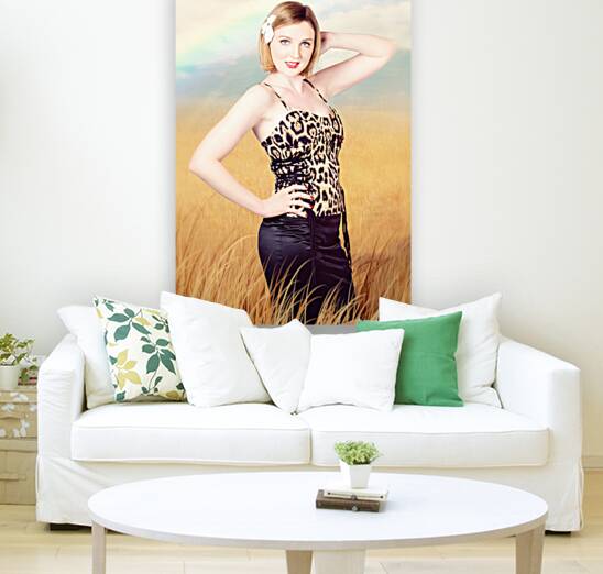 Female explorer on South African wilderness tour Reproduction