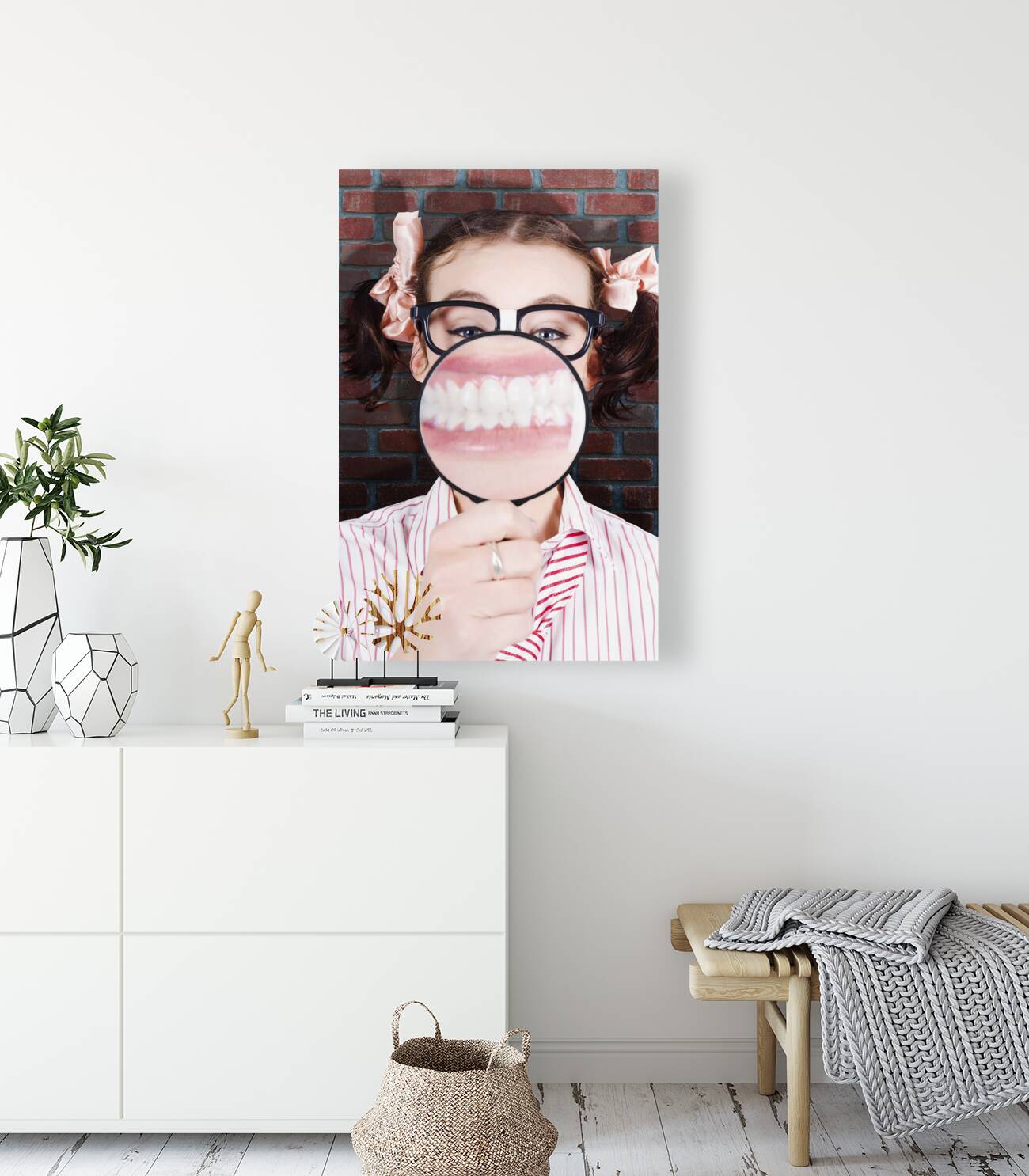 Funny Dentist Showing White Teeth And Big Smile Reproduction