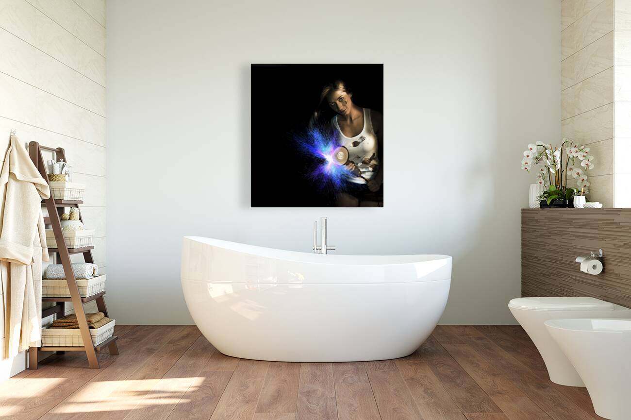 Working Woman With Industrial Tools Reproduction