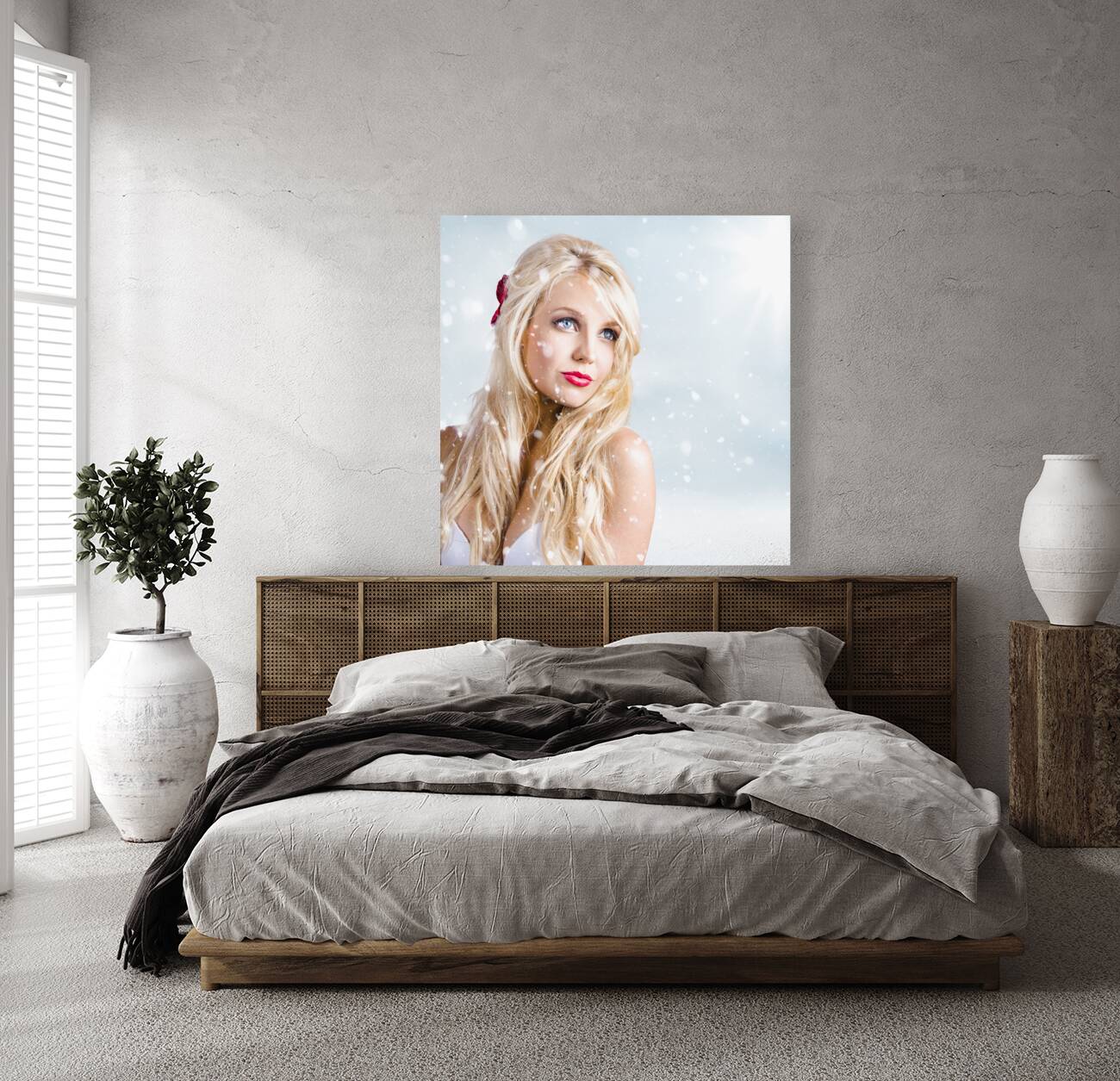 Snow pinup girl Reproduction