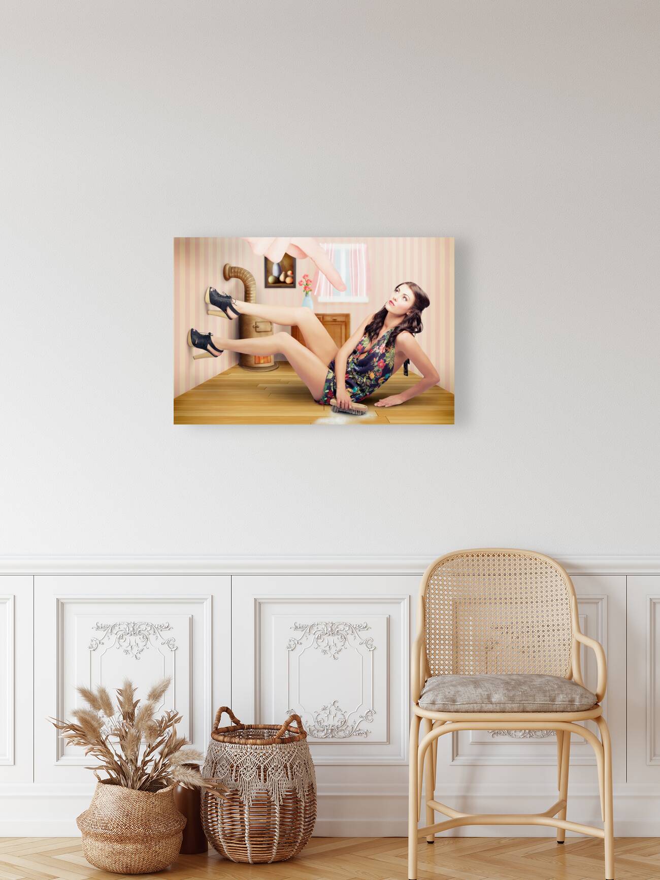 Retro pinup girl. Fashion choice for vintage women Reproduction