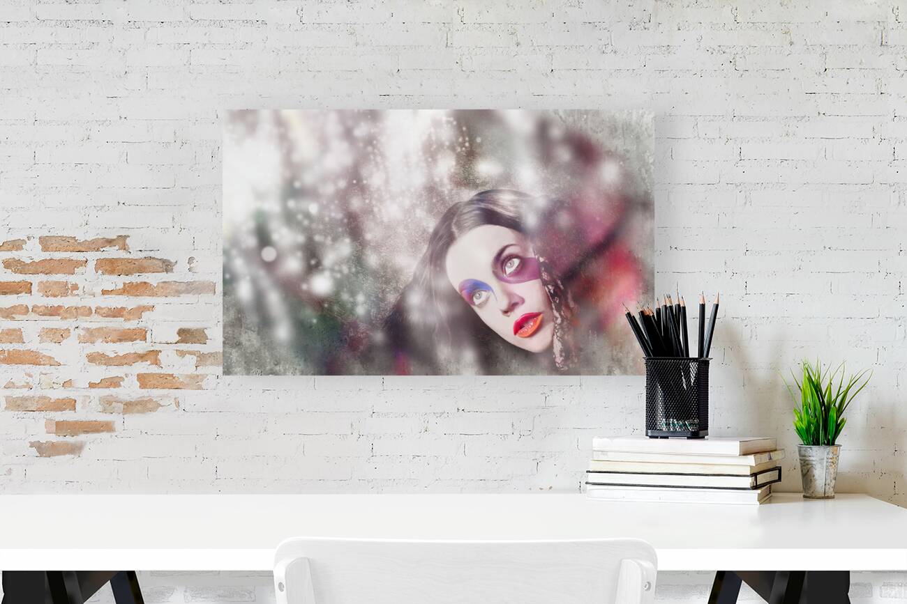 Fine art woman in light of spiritual awakening Reproduction