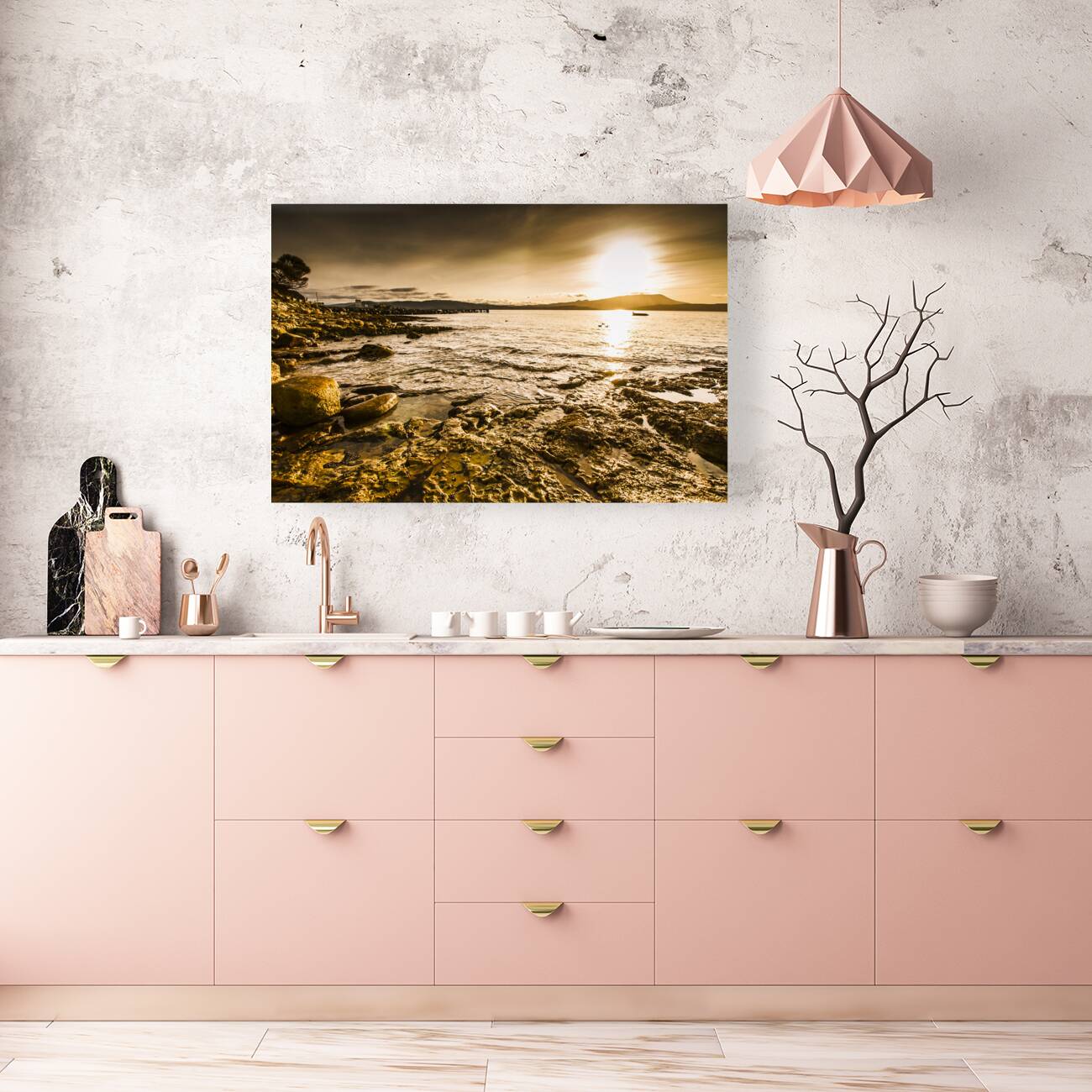 Atmospheric dusk seascape Reproduction
