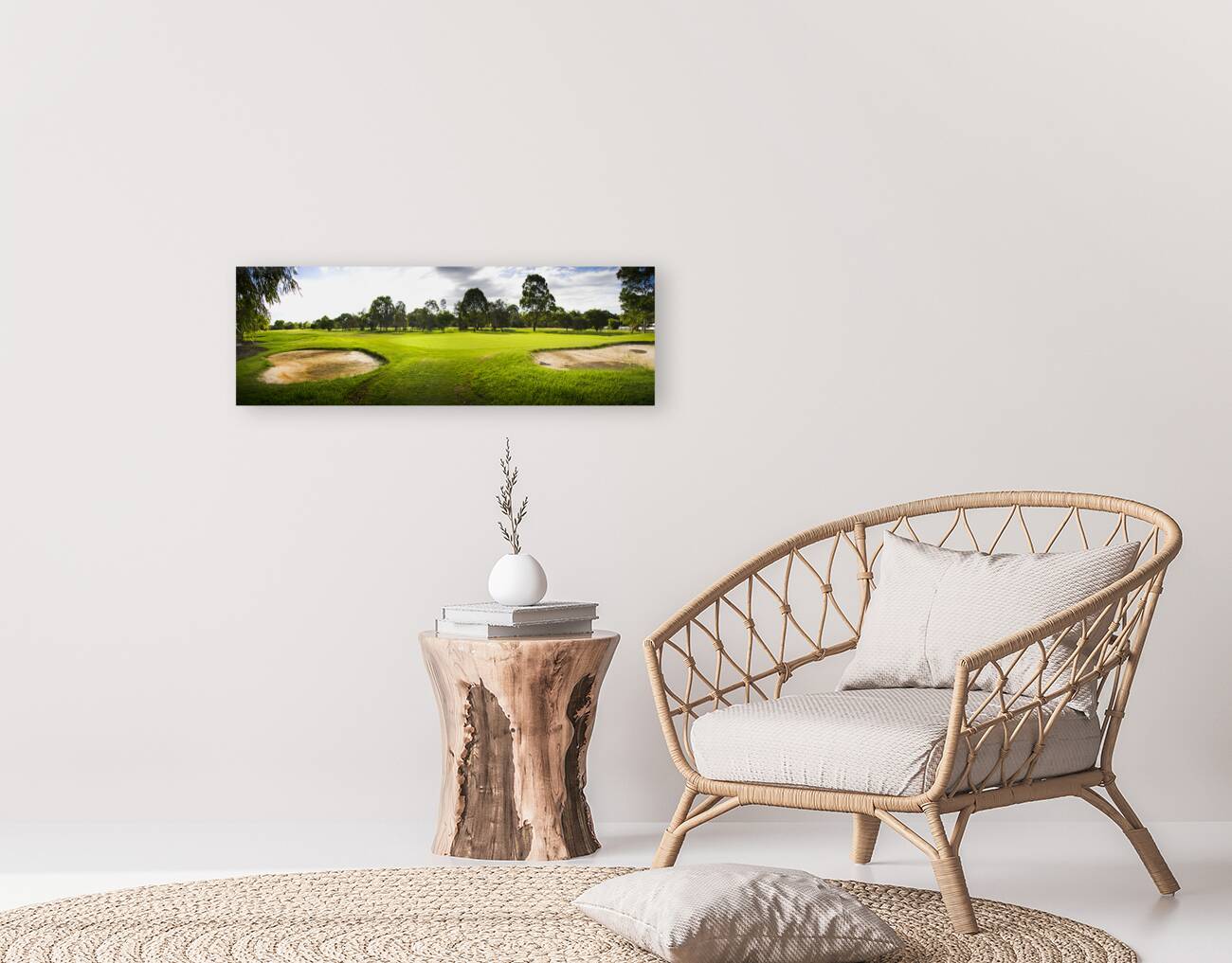 Golf Course Landscape Panorama Reproduction