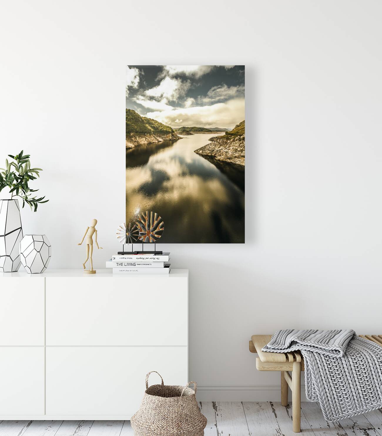 Cloudy blue lakes Reproduction