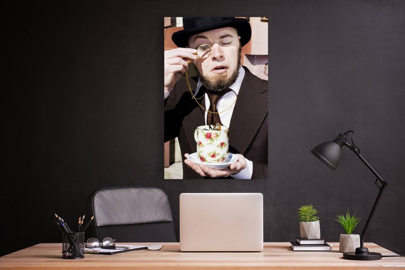 Man Dumbfounded By A Floating Fly Reproduction