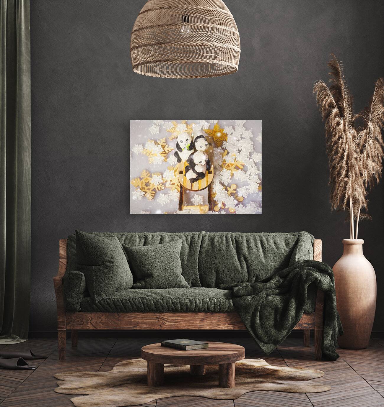 Painterly pandas Reproduction