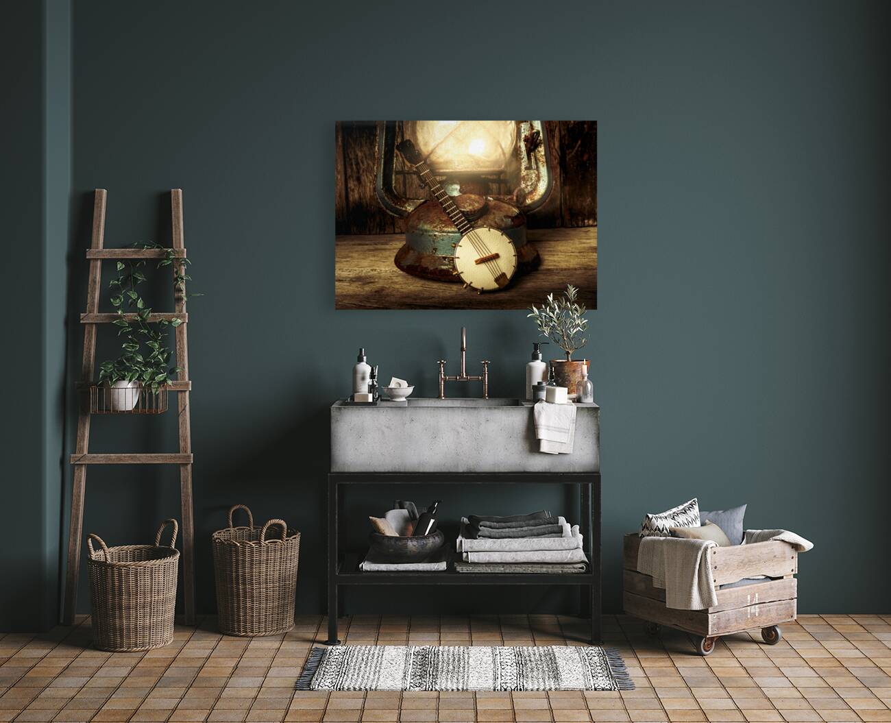 Country banjo Reproduction